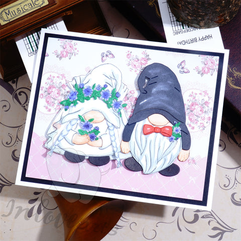Inlovearts Sweet Gnome Couple Cutting Dies
