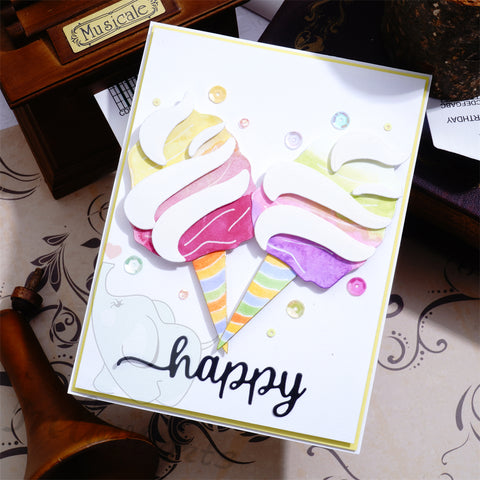 Inlovearts Sweet Ice Cream Cutting Dies