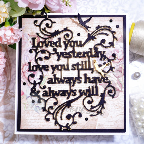 Inlovearts Sweet Phrase Border Cutting Dies