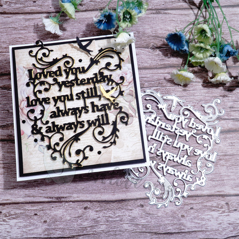 Inlovearts Sweet Phrase Border Cutting Dies