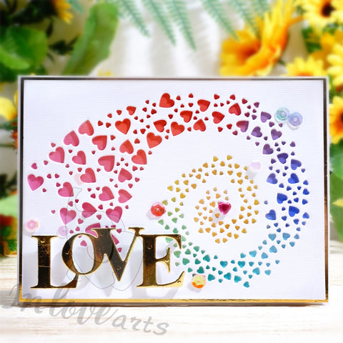Inlovearts Swirl Heart Border Cutting Dies