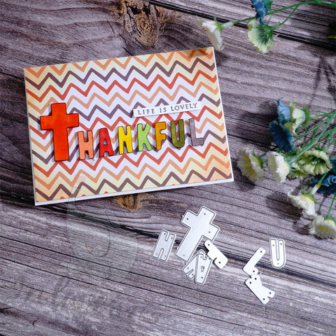 Inlovearts THANKFUL Word Cutting Dies