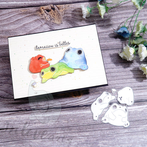 Inlovearts Three Lovely Frogs Cutting Dies