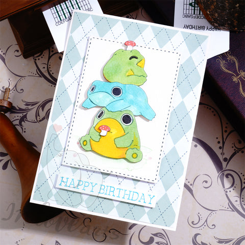Inlovearts Three Lovely Frogs Cutting Dies