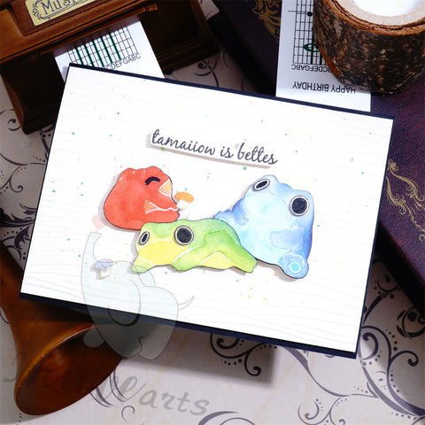 Inlovearts Three Lovely Frogs Cutting Dies