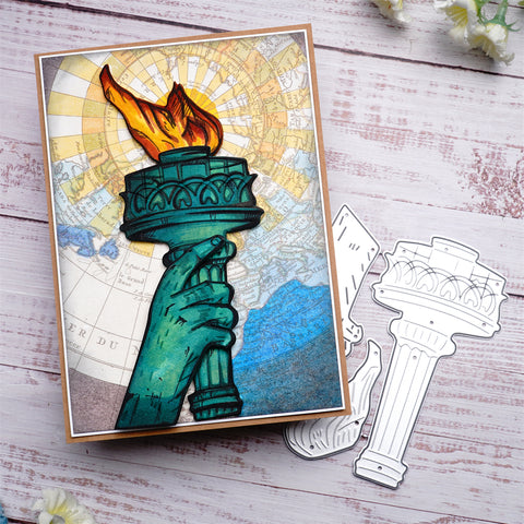 Inlovearts Torch of Freedom Cutting Dies