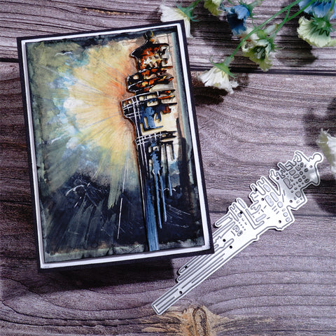 Inlovearts Tower Ruin Cutting Dies
