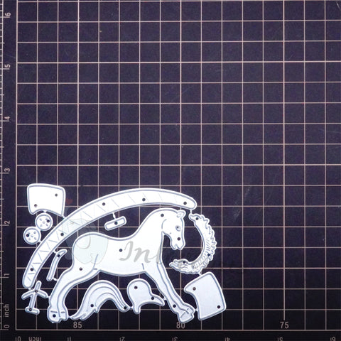 Inlovearts Toy Rocking Horse Cutting Dies