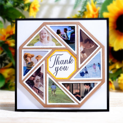 Inlovearts Triangles Forming Octagon Background Board Cutting Dies