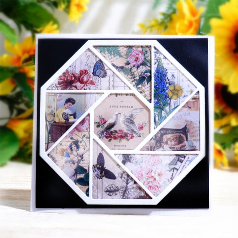 Inlovearts Triangles Forming Octagon Background Board Cutting Dies