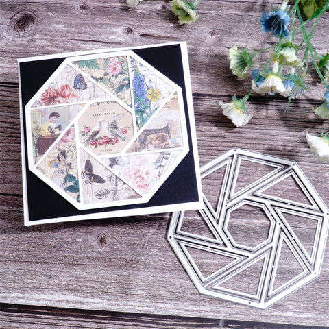 Inlovearts Triangles Forming Octagon Background Board Cutting Dies
