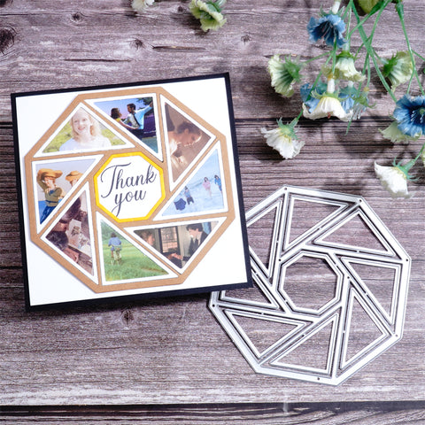 Inlovearts Triangles Forming Octagon Background Board Cutting Dies