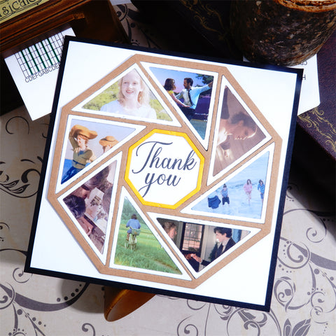 Inlovearts Triangles Forming Octagon Background Board Cutting Dies