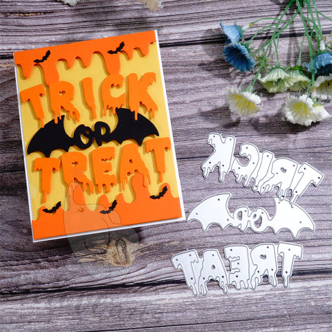 Inlovearts Trick or Treat and Bat Wings Cutting Dies
