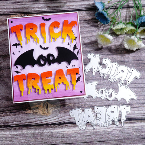 Inlovearts Trick or Treat and Bat Wings Cutting Dies