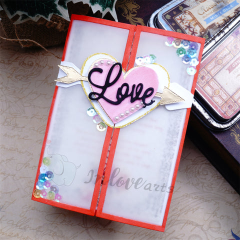Inlovearts Valentine's Theme Foldable Card Cutting Dies