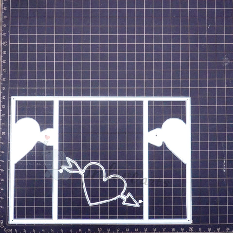 Inlovearts Valentine's Theme Foldable Card Cutting Dies