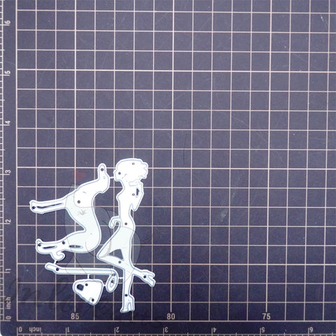 Inlovearts Walking with Pet Dog Cutting Dies