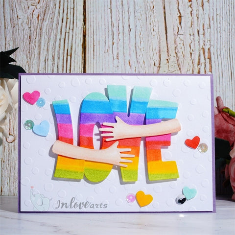 Inlovearts Warm "LOVE" Word Cutting Dies