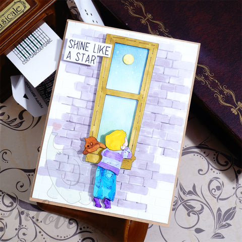 Inlovearts Watching Outside the Window Cutting Dies