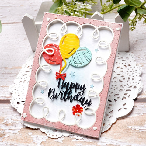Inlovearts Wavy Line Frame Cutting Dies