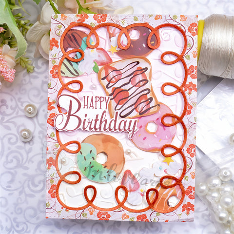 Inlovearts Wavy Line Frame Cutting Dies