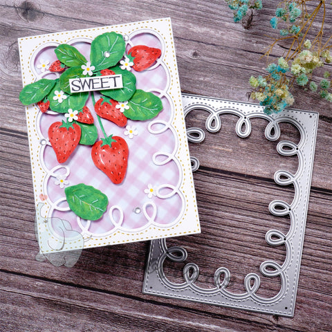 Inlovearts Wavy Line Frame Cutting Dies