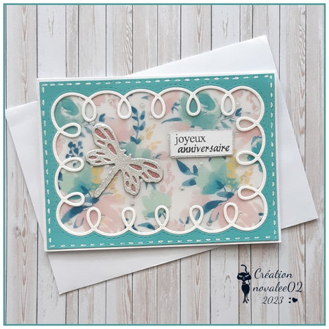 Inlovearts Wavy Line Frame Cutting Dies
