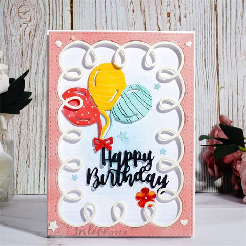 Inlovearts Wavy Line Frame Cutting Dies