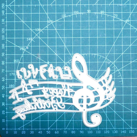 Inlovearts Wavy Music Note Cutting Dies