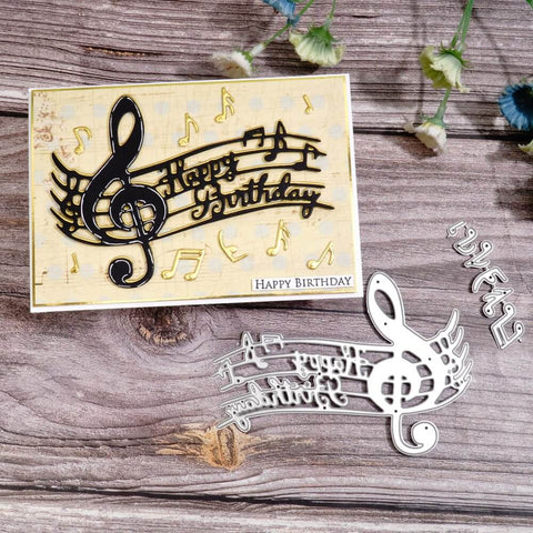 Inlovearts Wavy Music Note Cutting Dies