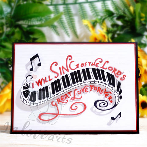 Inlovearts Wavy Music Sheet Cutting Dies