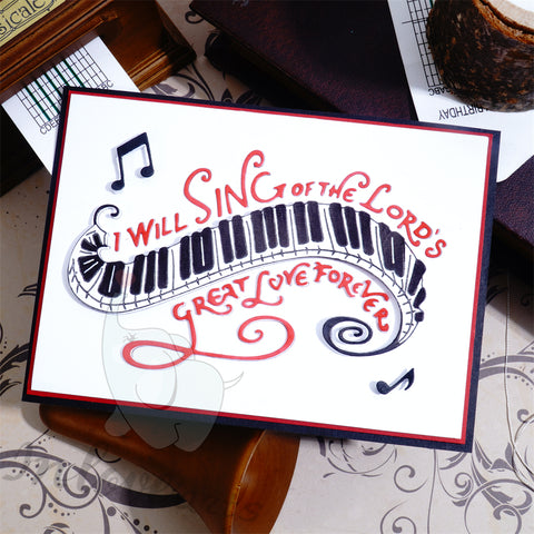 Inlovearts Wavy Music Sheet Cutting Dies