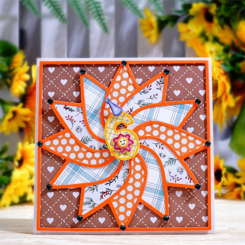 Inlovearts Rotating Windmill Background Board Cutting Dies