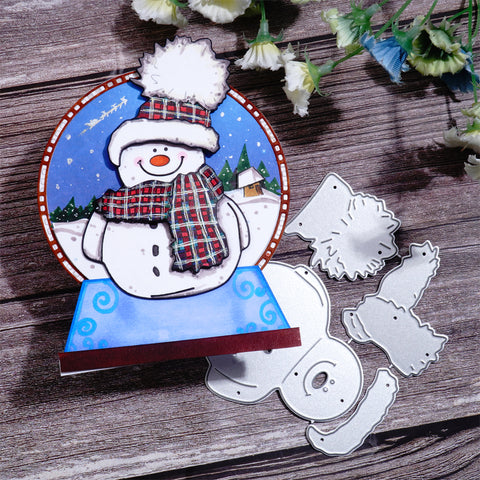 Inlovearts Winter Wearing Snowman Cutting Dies