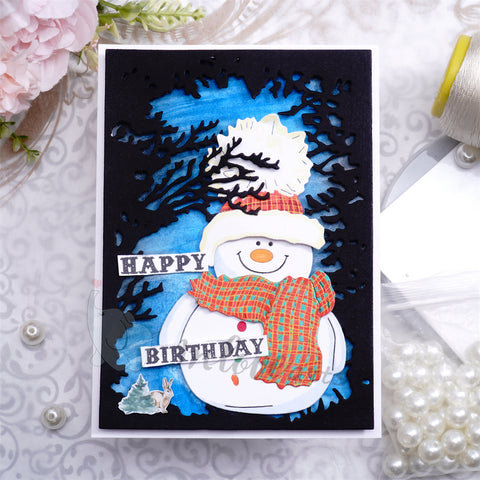 Inlovearts Winter Wearing Snowman Cutting Dies