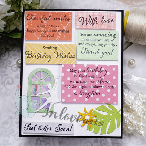 Inlovearts Wish Words Clear Stamps