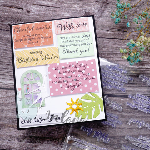 Inlovearts Wish Words Clear Stamps