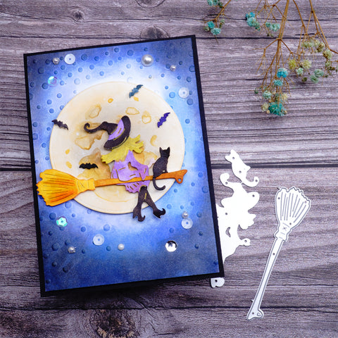 Inlovearts Witch on the Boom Cutting Dies