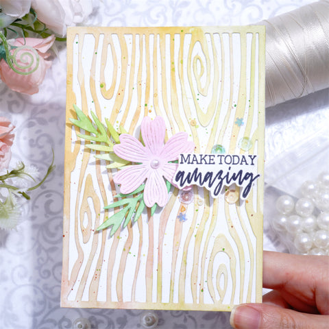 Inlovearts Wood Pattern Background Board Cutting Dies
