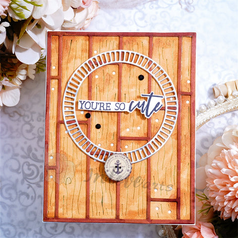 Inlovearts Wood Pattern Background Board Cutting Dies