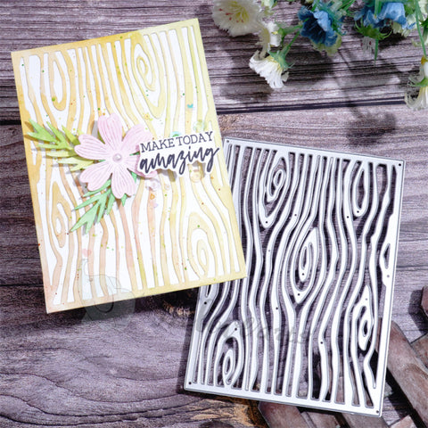Inlovearts Wood Pattern Background Board Cutting Dies