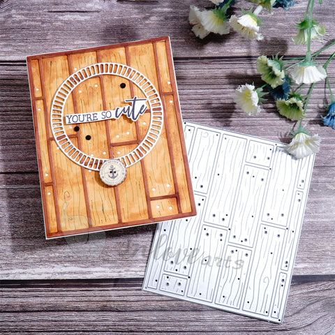 Inlovearts Wood Pattern Background Board Cutting Dies