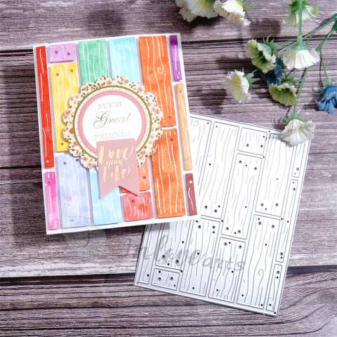 Inlovearts Wood Pattern Background Board Cutting Dies