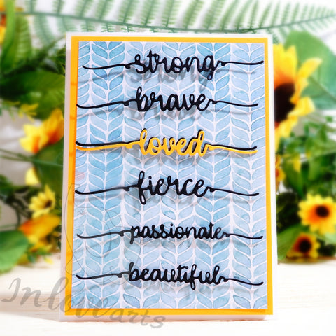 Inlovearts Word with Wavy Line Cutting Dies