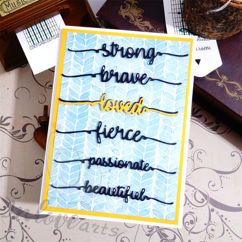 Inlovearts Word with Wavy Line Cutting Dies
