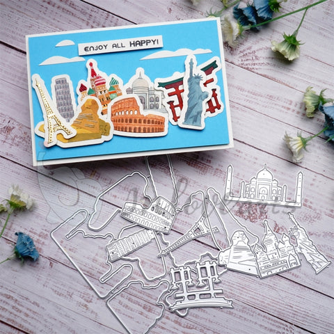 Inlovearts World Landmarks Cutting Dies