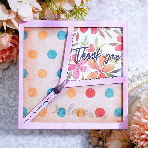 Inlovearts Zipper Square Border Cutting Dies