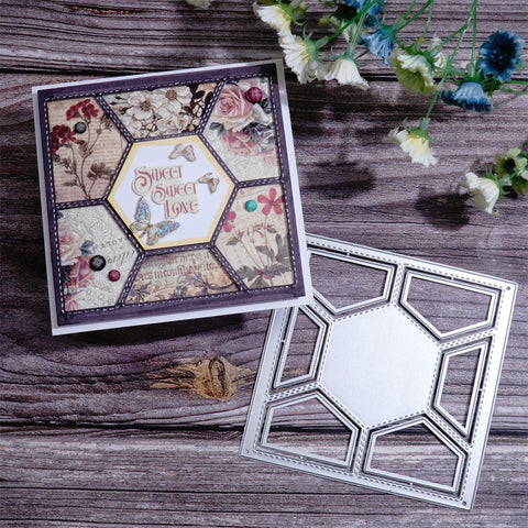Inlovearts Album Square Background Board Cutting Dies