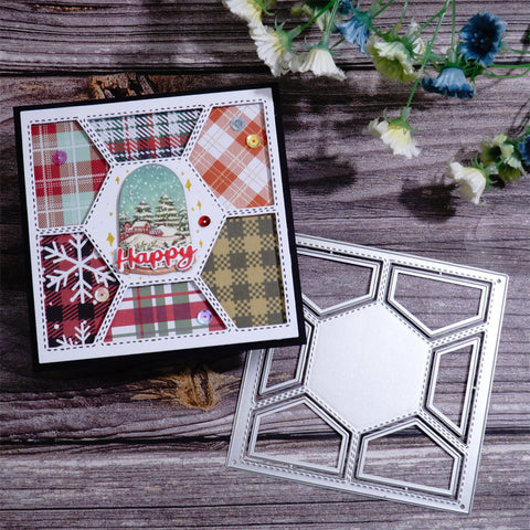 Inlovearts Album Square Background Board Cutting Dies